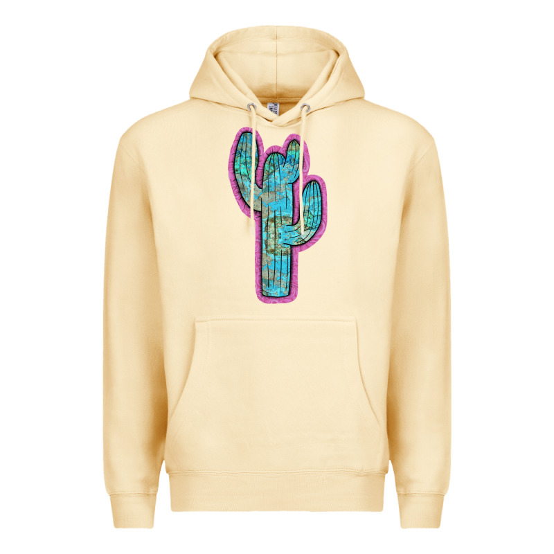 Western Turquoise Cactus Premium Hoodie by RanaPortraitStore | Teevron