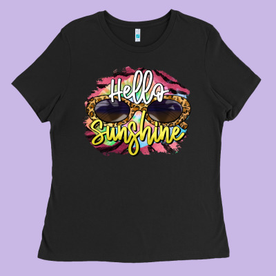 Hello Sunshine Ladies Tee Designed By Barkaloodesign