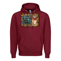 Burgundy life is better with a shiba Zipper Hoodie - RanaPortraitStore