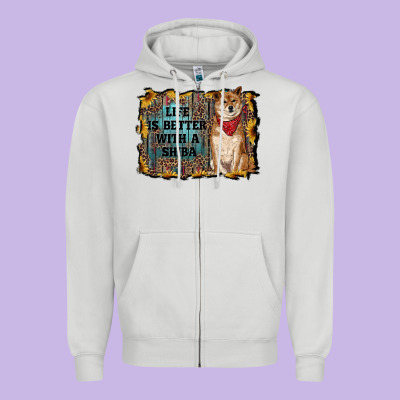 Life Is Better With A Shiba Zipper Hoodie Designed By Ranaportraitstore