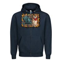 Navy life is better with a shiba Zipper Hoodie - RanaPortraitStore