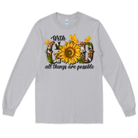 Moon Dust with god all things are possible Long Sleeve Tee - texasbilliewilder