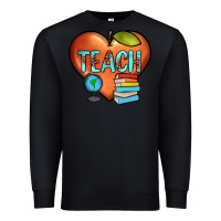 Black teach heart Premium Sweatshirt - JahusDesignShop