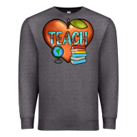 Charcoal Heather teach heart Premium Sweatshirt - JahusDesignShop