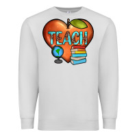 Dove Grey teach heart Premium Sweatshirt - JahusDesignShop