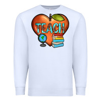 White teach heart Premium Sweatshirt - JahusDesignShop