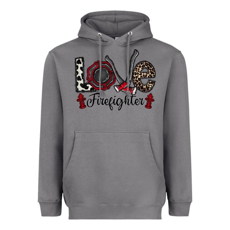 Love Firefighter Heavyweight Hoodie by CowhideDigitalArt | Teevron