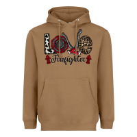 Toasted Coconut love firefighter Heavyweight Hoodie - CowhideDigitalArt