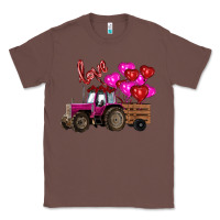 Chestnut valentine's day pink tractor with pin heart balloons Classic Tee - RanaPortraitStore