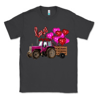 Smoke valentine's day pink tractor with pin heart balloons Classic Tee - RanaPortraitStore