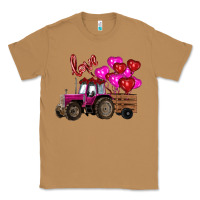Toasted Coconut valentine's day pink tractor with pin heart balloons Classic Tee - RanaPortraitStore