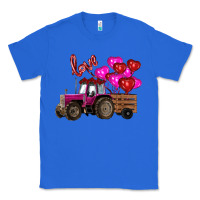True Royal valentine's day pink tractor with pin heart balloons Classic Tee - RanaPortraitStore