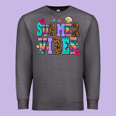 Summer Vibes Premium Sweatshirt Designed By Adodesignshop