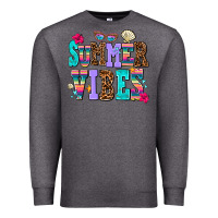 Charcoal Heather summer vibes Premium Sweatshirt - AdoDesignShop