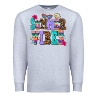 Heather Grey summer vibes Premium Sweatshirt - AdoDesignShop