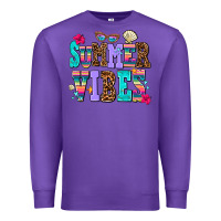 Purple summer vibes Premium Sweatshirt - AdoDesignShop