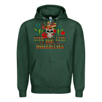 Sports Green dia de los muertos Zipper Hoodie - texasbilliewilder