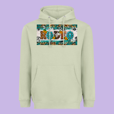 Rodeo License Plate Heavyweight Hoodie Designed By Hra Design Shop