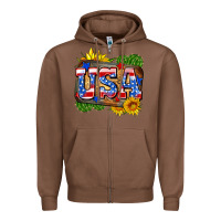 Chestnut usa Zipper Hoodie - Zillion Design Studio