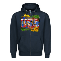 Navy usa Zipper Hoodie - Zillion Design Studio