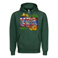Sports Green usa Zipper Hoodie - Zillion Design Studio