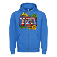 True Royal usa Zipper Hoodie - Zillion Design Studio