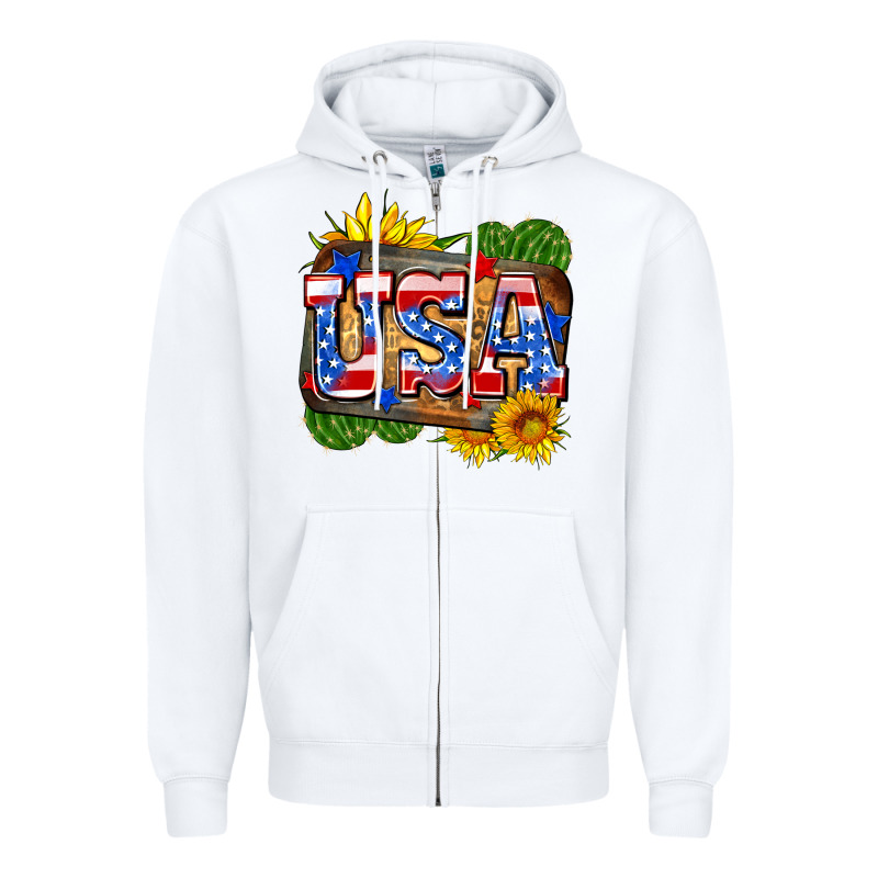 Usa Zipper Hoodie by Zillion Design Studio | Teevron