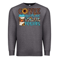 Charcoal Heather coffee gives me teacher powers Premium Sweatshirt - JahusDesignShop