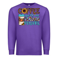 Purple coffee gives me teacher powers Premium Sweatshirt - JahusDesignShop