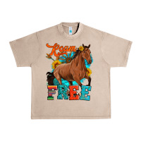 French Oak roam free galloping Urban Heavy Tee - Artiststas