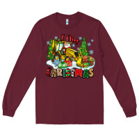 Burgundy i dig christmas Long Sleeve Tee - Zillion Design Studio