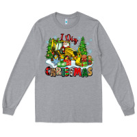 Heather Grey i dig christmas Long Sleeve Tee - Zillion Design Studio