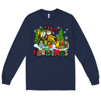 Navy i dig christmas Long Sleeve Tee - Zillion Design Studio