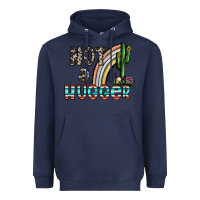 Navy not a hugger Heavyweight Hoodie - CowhideDigitalArt