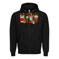 Black hispanic heritage month coffee cups Zipper Hoodie - texasbilliewilder
