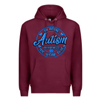 Burgundy autism awareness Premium Hoodie - MaliasSmallBusiness