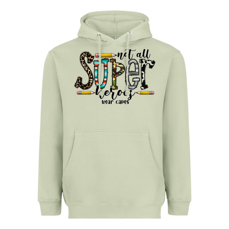 Not All Super Heroes Wear Capes Heavyweight Hoodie by CowhideDigitalArt | Teevron