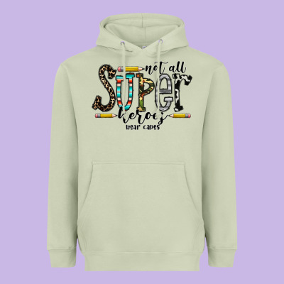 Not All Super Heroes Wear Capes Heavyweight Hoodie Designed By Cowhidedigitalart