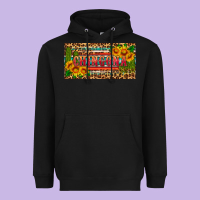 Chingona License Plate Heavyweight Hoodie Designed By Hra Design Shop