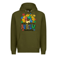 Army Green accept understand love awareness Premium Hoodie - MaliasSmallBusiness