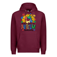 Burgundy accept understand love awareness Premium Hoodie - MaliasSmallBusiness