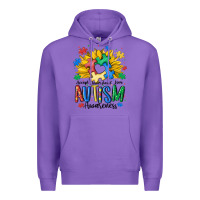 Purple accept understand love awareness Premium Hoodie - MaliasSmallBusiness