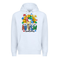 White accept understand love awareness Premium Hoodie - MaliasSmallBusiness