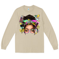 Mushroom 90s messy bun Long Sleeve Tee - texasbilliewilder