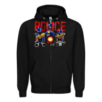 Black police mom Zipper Hoodie - Zillion Design Studio