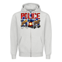 Dove Grey police mom Zipper Hoodie - Zillion Design Studio