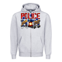 Heather Grey police mom Zipper Hoodie - Zillion Design Studio