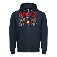 Navy police mom Zipper Hoodie - Zillion Design Studio