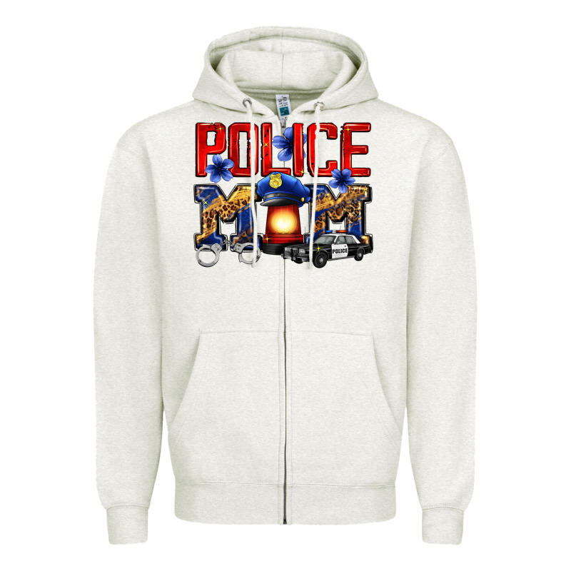 Police Mom Zipper Hoodie by Zillion Design Studio | Teevron