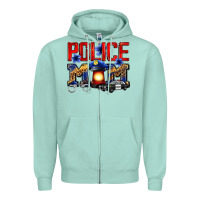 Seafoam police mom Zipper Hoodie - Zillion Design Studio